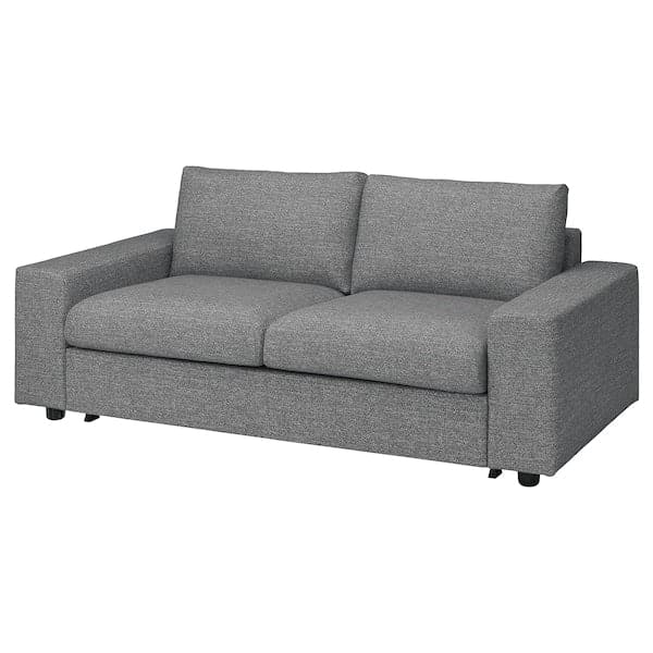 Ikea VIMLE - 2-seater sofa bed, with wide armrests/Lejde grey/black ,