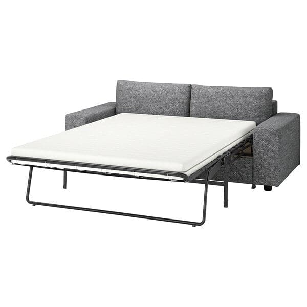 VIMLE - 2-seater sofa bed, with wide armrests/Lejde grey/black , - best price from Maltashopper.com 69537287