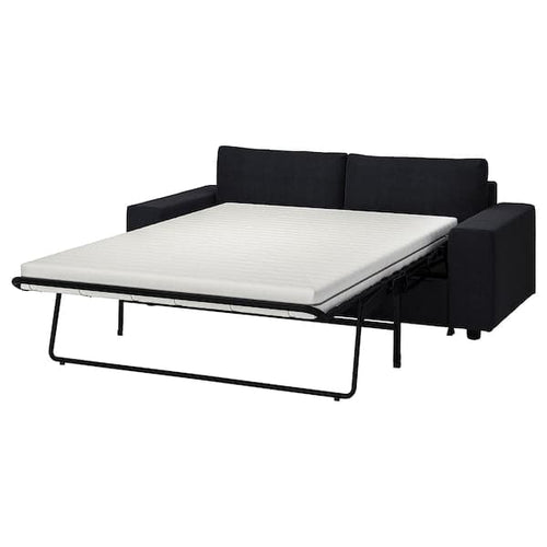 VIMLE - 2-seater sofa bed, with wide armrests/Saxemara blue-black ,