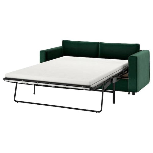 VIMLE - 2-seater sofa bed, Djuparp dark green ,