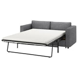 VIMLE 2-seat sofa-bed, Lejde grey/black, 190 cm