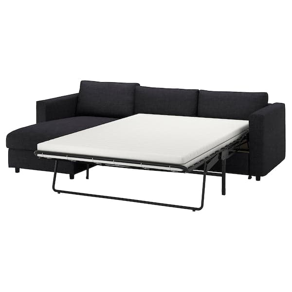 Ikea VIMLE - 3-seater sofa bed, with chaise-longue/Hillared anthracite ,