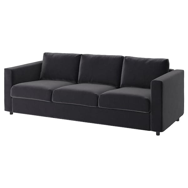 VIMLE - 3-seater sofa bed, Djuparp dark grey , - best price from Maltashopper.com 49537269