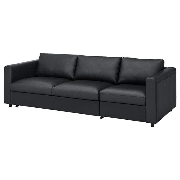 VIMLE 3 seater sofa bed - Grann/Bomstad black , - best price from Maltashopper.com 89477372