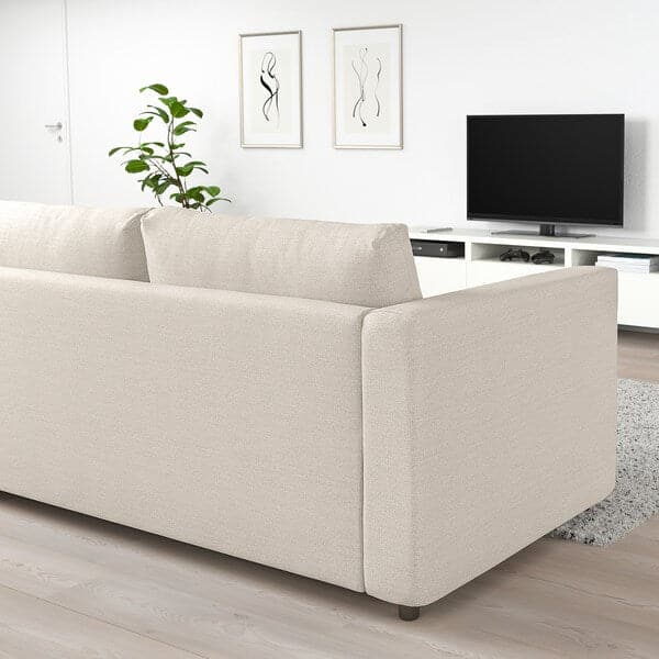 Ikea VIMLE - 3-seater sofa bed, Gunnared beige ,