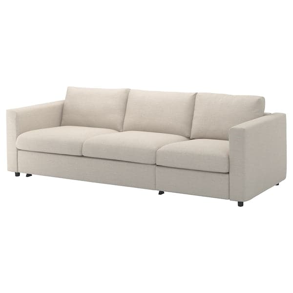 Ikea VIMLE - 3-seater sofa bed, Gunnared beige ,