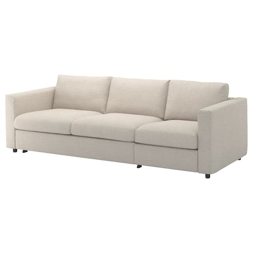 VIMLE - 3-seater sofa bed, Gunnared beige ,