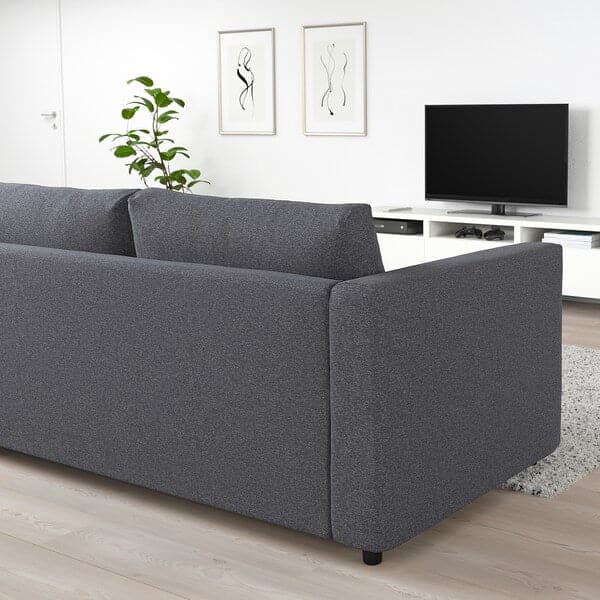 VIMLE - 3-seater sofa bed, Gunnared smoke grey , - best price from Maltashopper.com 79545277