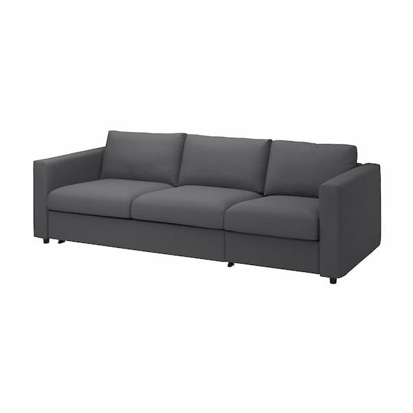 VIMLE - 3-seater sofa bed, Hallarp grey , - best price from Maltashopper.com 79537060