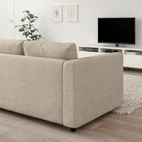 VIMLE - 3-seater sofa bed, Hillared beige , - best price from Maltashopper.com 79536975