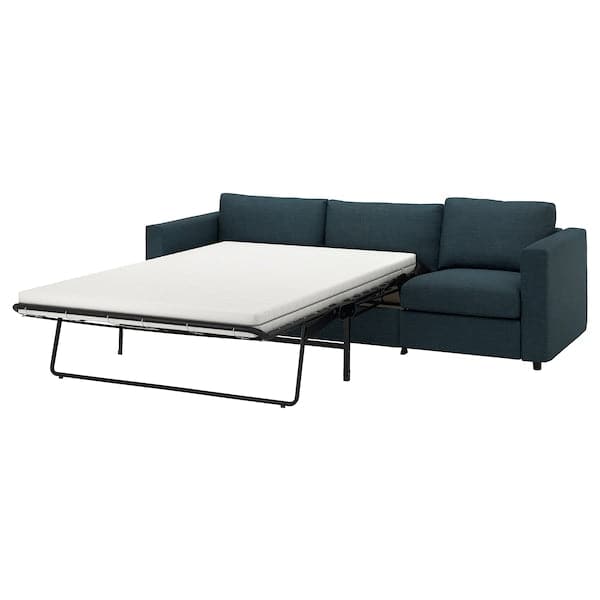 VIMLE - 3-seater sofa bed, Hillared dark blue , - best price from Maltashopper.com 89536970