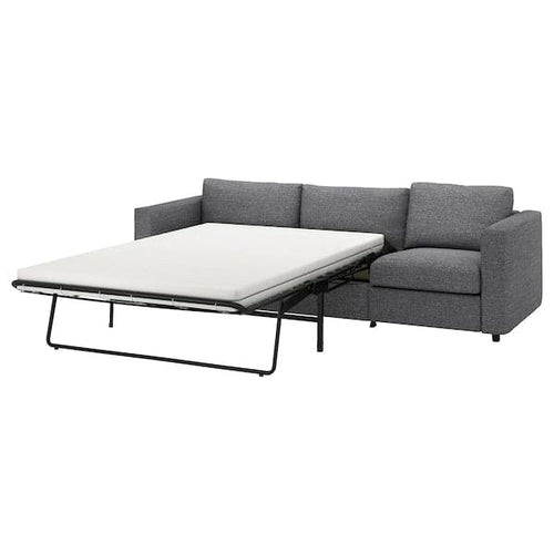 VIMLE - 3-seater sofa bed, Lejde grey/black