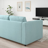 VIMLE - 3-seater sofa bed, Saxemara light blue , - best price from Maltashopper.com 49537207