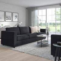 VIMLE - 3-seater sofa bed, Saxemara blue-black , - best price from Maltashopper.com 39537203