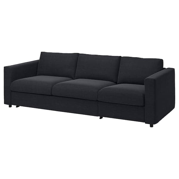 VIMLE - 3-seater sofa bed, Saxemara blue-black , - best price from Maltashopper.com 39537203