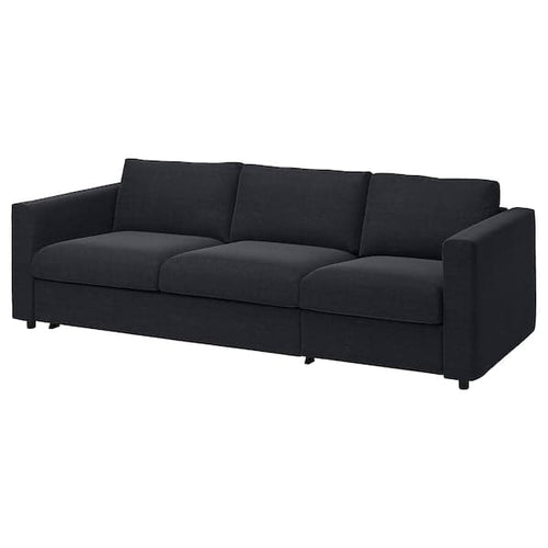 VIMLE - 3-seater sofa bed, Saxemara blue-black ,