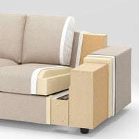 VIMLE - 5 seater ang 5 seater sofa bed/chaise-lon, with wide armrests/Djuparp dark green - best price from Maltashopper.com 89537248