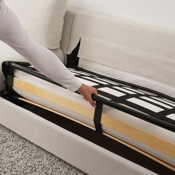 Ikea VIMLE - 5 seater ang 5 seater sofa bed/chaise-lon, with wide armrests/Gunnared beige ,