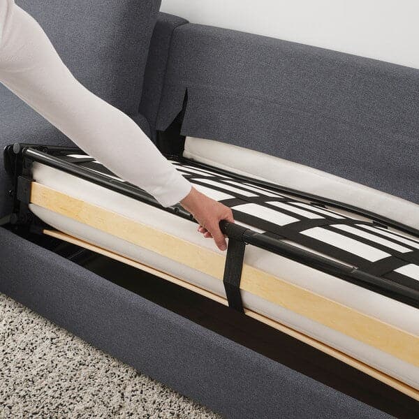 VIMLE - 5-seater sofa bed/chaise-lon, Gunnared smoky grey , - best price from Maltashopper.com 09545266