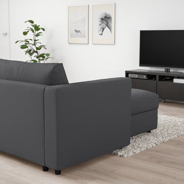 Ikea VIMLE - 5-seater sofa bed/chaise-lon, Hallarp grey ,