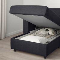 VIMLE - 5-seater sofa bed/chaise-lon, Saxemara blue-black , - best price from Maltashopper.com 89537168