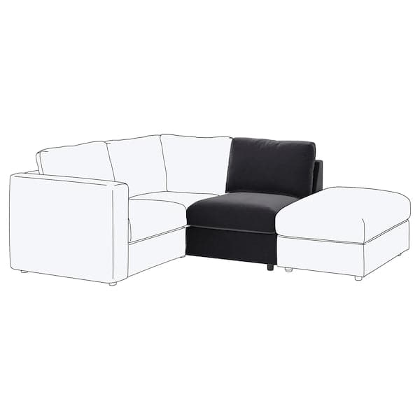 VIMLE - 1-seater element, Djuparp dark grey ,