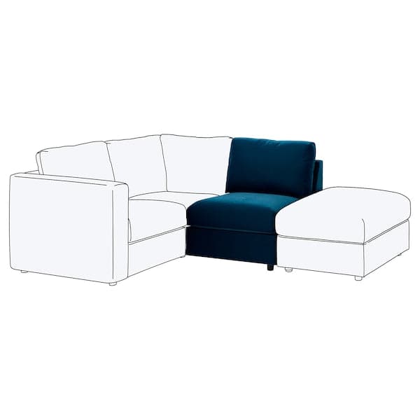 VIMLE - 1-seater element, Djuparp green-blue ,