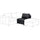 VIMLE 1-seat section, Grann/Bomstad black, 71x83x98 cm