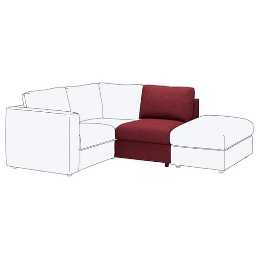 Ikea VIMLE - 1-seater element, Lejde red/brown ,