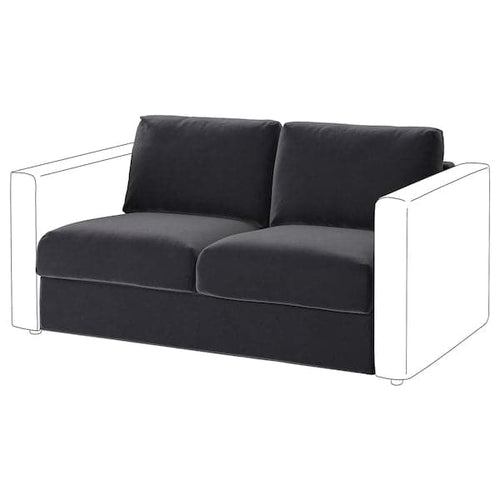 VIMLE - 2-seater element, Djuparp dark grey ,