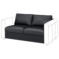 VIMLE 2-seat section, Grann/Bomstad black, 141x83x98 cm