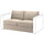 VIMLE 2-seat section, Hillared beige, 141x4x98 cm