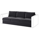VIMLE 3-seat section, Djuparp dark grey, 211 cm