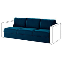 VIMLE 3-seat section, Djuparp dark green-blue, 211 cm