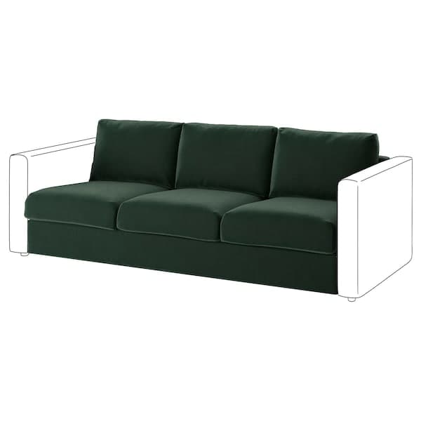 VIMLE - 3-seater element, Djuparp dark green , - best price from Maltashopper.com 89433552