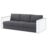 VIMLE 3-seat section, Gunnared medium grey, 211 cm