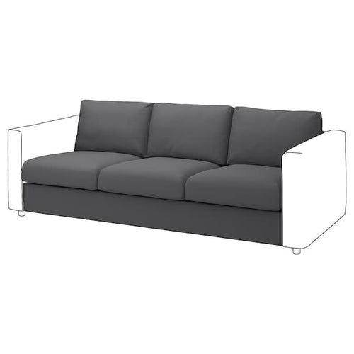 VIMLE fodera per divano a 3 posti, con braccioli larghi/Hallarp