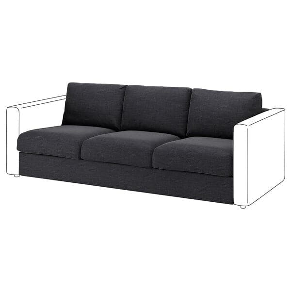 VIMLE - 3-seater element, Hillared anthracite ,