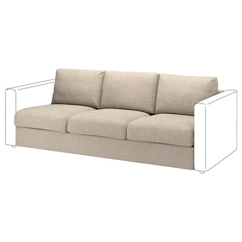 VIMLE 3-seat section, Hillared beige, 211x4x98 cm