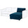 VIMLE chaise longue section, Djuparp dark green-blue, 81x6x164 cm