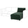 VIMLE chaise longue section, Djuparp dark green, 81x6x164 cm