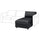 VIMLE chaise longue section, Grann/Bomstad black, 81x6x164 cm