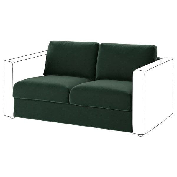 Ikea VIMLE - 2-seater bed element, Djuparp dark green ,