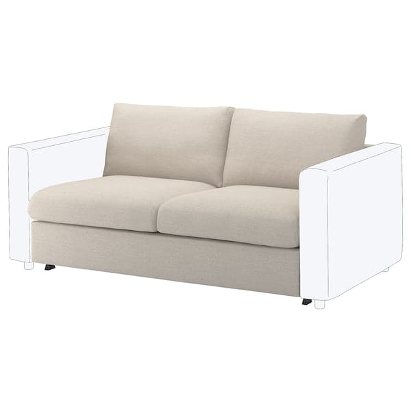 VIMLE - 2-seater bed element, Gunnared beige ,