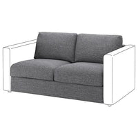 VIMLE - 2-seater bed element, Lejde grey/black , - best price from Maltashopper.com 89537286