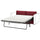 VIMLE 2-seat sofa-bed section, Lejde red/brown, 200x140 cm