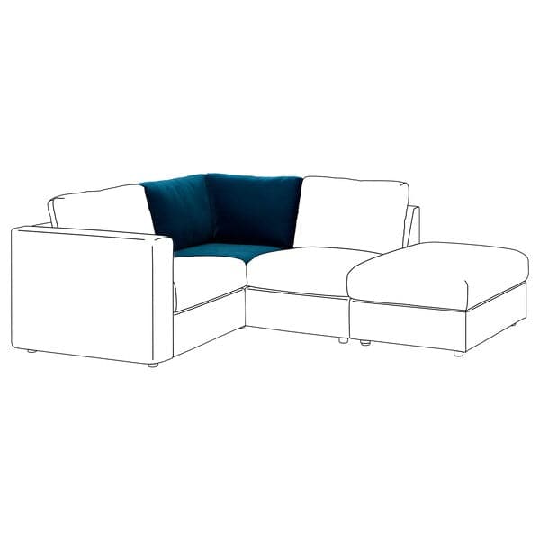 Ikea VIMLE - Corner modular element, Djuparp green-blue ,