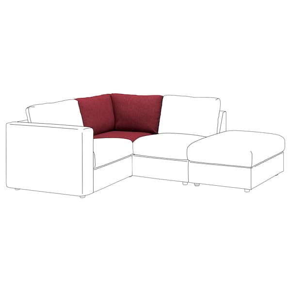 VIMLE - Corner Modular Element, Lejde red/brown , - best price from Maltashopper.com 29434451