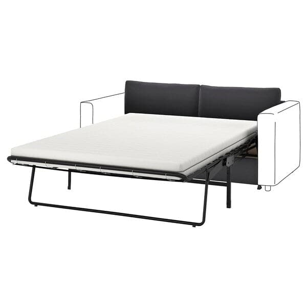 VIMLE - 2-seater sofa/bedding cover, Djuparp dark grey , - best price from Maltashopper.com 20517304
