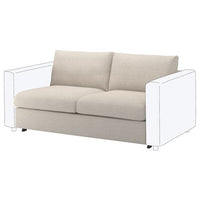 VIMLE 2-seater sofa cover/bed element - Gunnared beige , - best price from Maltashopper.com 30495844